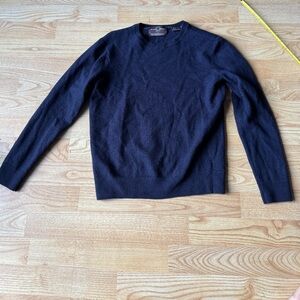 Women’s Blue Merino Wool Crewneck Sweater - Classic Knit
